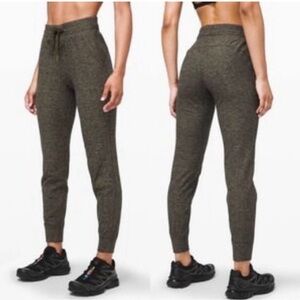 Lululemon Heathered Green Ready to Rulu Joggers Drawstring Soft cozy pants 4